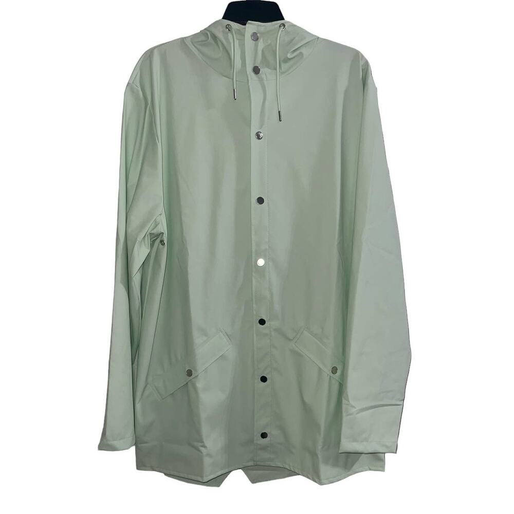 NWT! Rains Unisex Waterproof Jacket in Mineral - Size XL - Picture 9 of 11